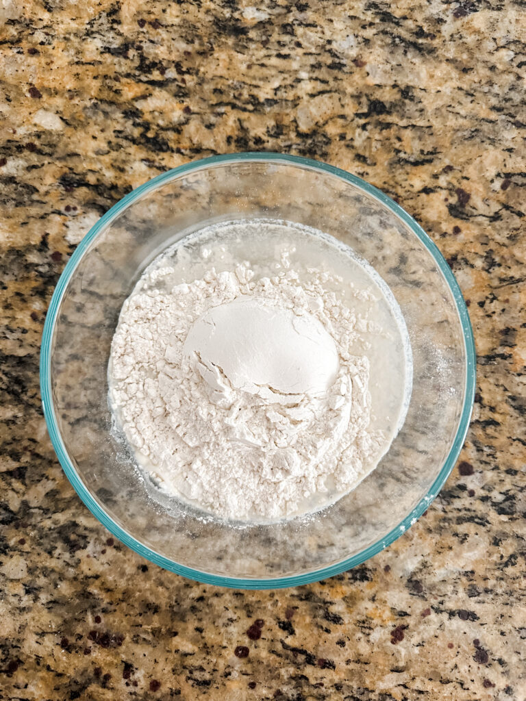 Dry yeast with flour added